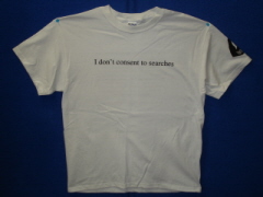 I Don't Consent to Searches t-shirt