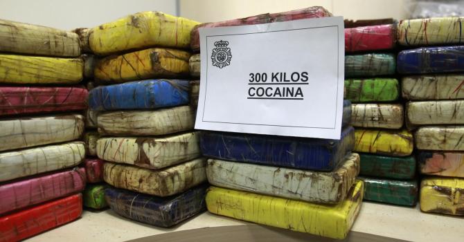 Cocaine en route to Europe seized by Spanish police.