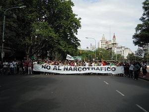 marching down Avenid Cinco de Mayo
