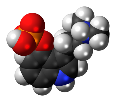 The psilocybin molecule. They'll be taking a look at the new Johns Hopkins psychedelic studies center. (Creative Commons)