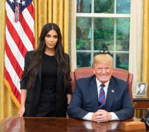 Kim Kardashian and President Trump met at the White House Wednesday to talk prison reform and pardons. (Twitter)