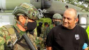 Colombian drug trafficker Dairo Antonio Usuga, "Otoniel," under arrest this past weekend. (ENC)