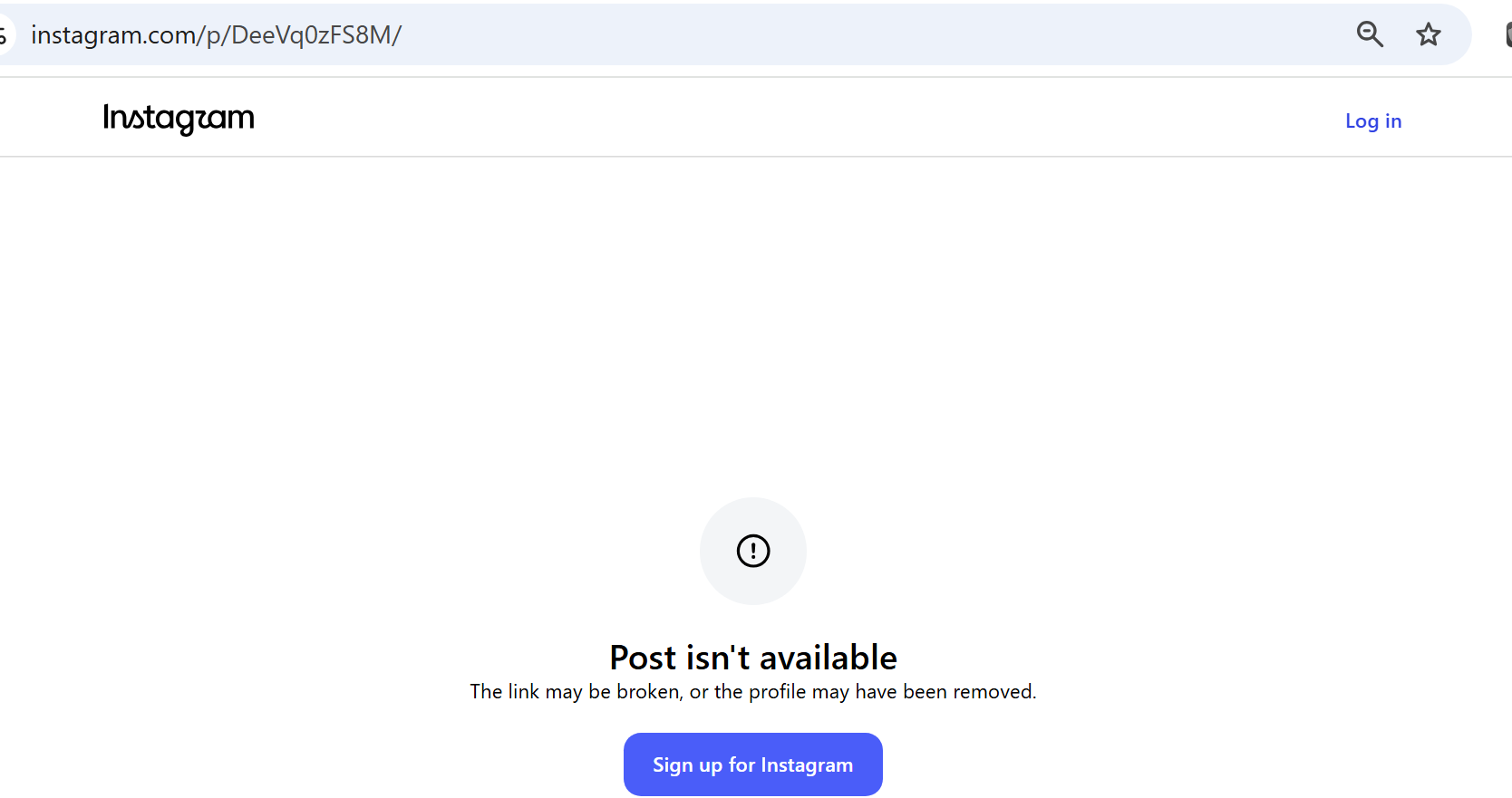 Instagram unavailable: The post is no longer available.