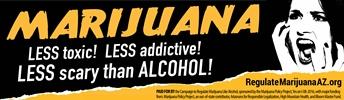 A Halloween/Reefer Madness-themed billboard rolled out today by Arizona legalization activists.