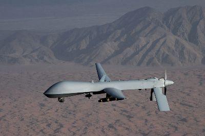 Rick Perry wants drones to overfly the US-Mexico border to surveil the drug traffic, but they already are. (image via Wikimedia)