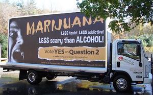 Halloween-themed mobile billboard in Maine. (mpp.org)