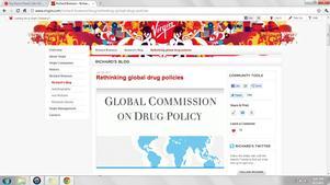 Richard Branson blogs about being invited onto the global commission, on virgin.com.