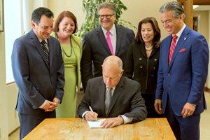 California Gov. Jerry Brown (D) has been very busy lately. (Facebook)