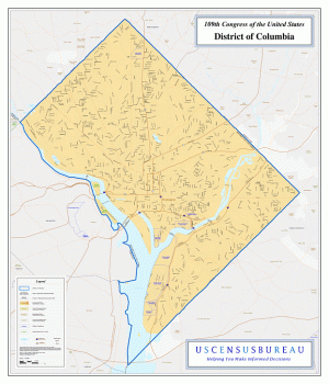 District of Columbia map