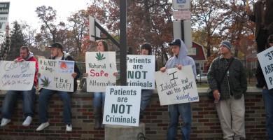 Michigan marijuana activists take to the streets (courtesy Capital City Care Givers)