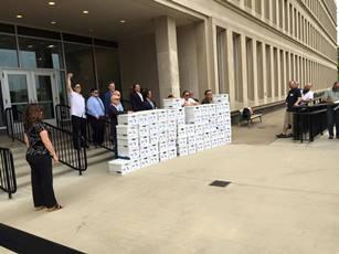 MI Legalize organizers handed in petitions last week. Now, they have to fight to get them all counted. (milegalize.com)